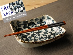 土物の器　染付タコ唐草万能鉢　美濃焼　日本製