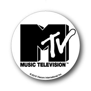 MTV ロゴ缶バッジ 32mm ブラック 音楽 ミュージック アメリカ 人気 LCB259 グッズ