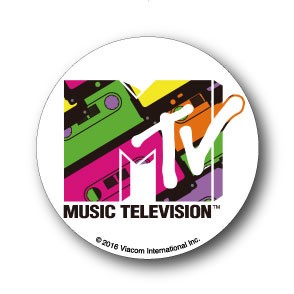 MTV ロゴ缶バッジ 32mm カセットテープ 音楽 ミュージック アメリカ 人気 LCB263 グッズ