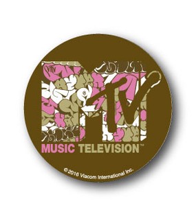 MTV ロゴ缶バッジ 32mm スプレーアート 音楽 ミュージック アメリカ 人気 LCB266 グッズ
