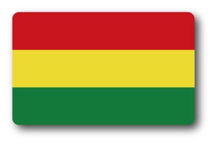 SK-251/国旗ステッカー　ボリビア（BOLIVIA）  国旗100円ステッカー スーツケースステッカー