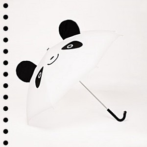 【gnocco】肉球ストッパービニール傘【耳付きパンダ】 子供サイズ
