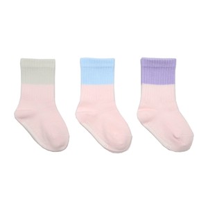 婴儿袜子 双色 新生儿 3双 日本制造