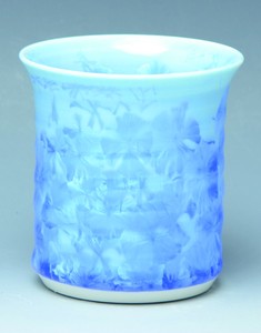 【京焼・清水焼】花結晶（青）焼酎杯