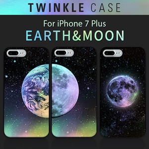 【iPhone8 Plus/7 Plus ケース】Twinkle Case Earth＆Moon（トゥインクルケース　アース＆ムーン）
