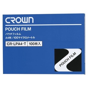 クラウン パウチフィルム A4 (100枚入) CR-LPA4-T 00021041