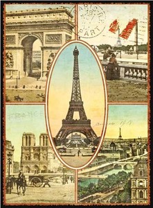 ■ポストカード■ Paris Vintageシリーズ（Paris multivues）