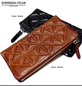 Long Wallet Design Genuine Leather Simple