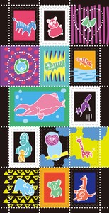 Decoration Sticker Gift Stamp Animal Made in Japan