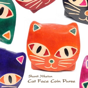Coin Purse Coin Purse Cat Leather