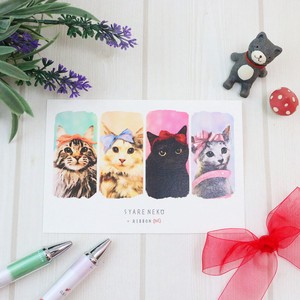 Postcard Ribbon Cat
