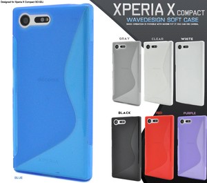 ＜スマホケース＞Xperia X Compact SO-02J用ウェーブデザインラバーケース