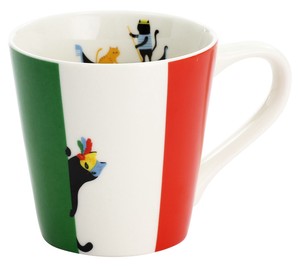 【特価品】磁器単品■猫国旗マグカップ ITALY(イタリア)