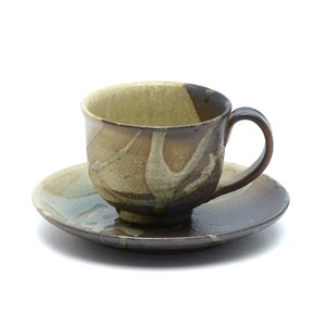 【信楽焼】古信楽　コーヒー碗皿