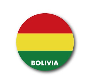 国旗缶バッジNO. CBFG-073 BOLIVIA (ボリビア)