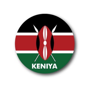 国旗缶バッジNO. CBFG-076 KENIYA (ケニア)