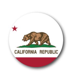 州旗缶バッジNO. CBFG-090 CALIFORNIA REPUBLIC (カリフォルニア州)
