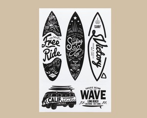 【コロナ対策にも】　ウォールステッカー　SURFING　（インテリアシール/壁紙/模様替え）☆Wall Sticker☆