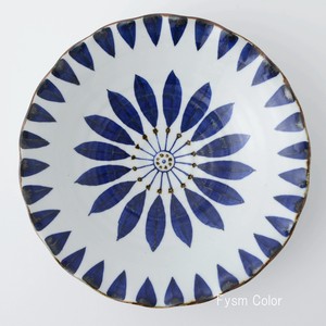 Hasami ware Main Plate Flower Blue 25cm