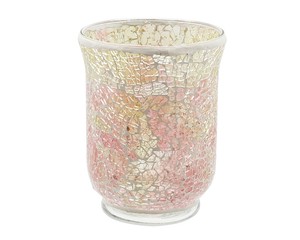 マリティーム　ガラストールポット　(L)　ピンクゴールド　（モザイクガラスのトレー/小物置き）