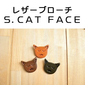 レザーブローチ S.CAT FACE