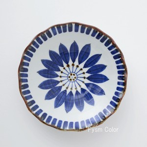 Hasami ware Main Plate Flower Blue Serving Plate