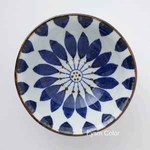 Hasami ware Side Dish Bowl Flower Blue