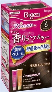 ホーユー　ビゲン　香りのヘアカラー　クリーム　6　ダークブラウン 【 ヘアカラー・白髪用 】