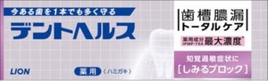 ライオン　デントヘルス薬用ハミガキしみるブロック　85g 【 歯磨き 】