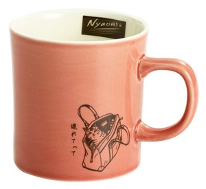 【特価品】磁器単品■ニャオンズマグカップ　ピンク