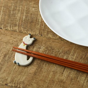 ネコの箸置き 白猫[日本製/美濃焼/和食器]