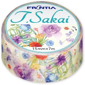 マスキングテープ　T．sakaiミュージックホルン　日本製　バラ