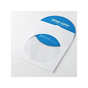 DVD・CDペーパースリーブケース 1枚収納 ホワイト 50枚セット FCD-PS50WN