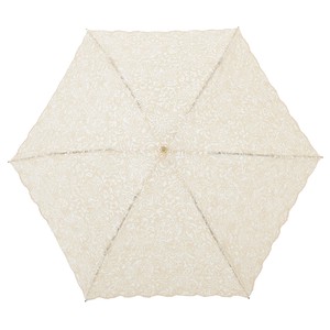 【晴雨兼用】折りたたみミニ傘　UVケア加工　T/Cオパールエンブ　更紗柄