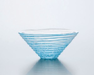 《日本製》和ガラス　かき氷(青)【小鉢】