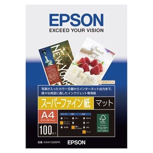 エプソン スーパーファイン紙 A4 100枚入 KA4100SFR 00072994