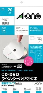エーワン CD/DVDラベル内径小タイプ 光沢紙 29165 00969793