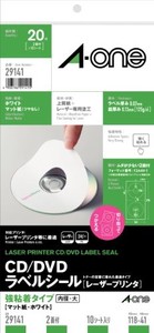 エーワン CD/DVDラベル カラーレーザー用 29141 00046125
