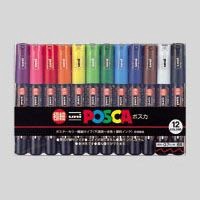 三菱鉛筆 ポスカ PC-1M 12色セット PC-1M.12C 00023539