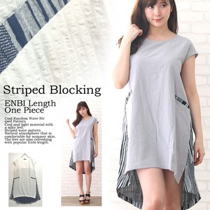 Cropped Pant Stripe L One-piece Dress M