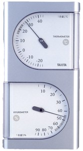 タニタ(TANITA) 〈温湿度計〉アナログ温湿度計 TT-518-SV(シルバー)