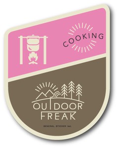 OD-10/COOKING/料理/OUTDOOR FREAKステッカー/アウトドアシリーズ