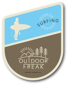 OD-16/SURFING/サーフィン/OUTDOOR FREAKステッカー/アウトドアシリーズ