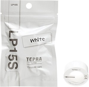 キングジム 「テプラ」Liteテープホワイト LP15S 00198016