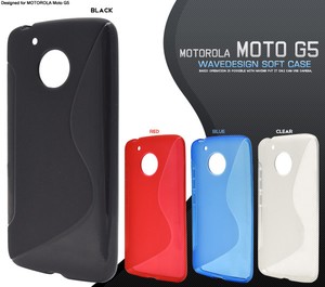 ＜スマホケース＞MOTOROLA Moto G5用ウェーブデザインラバーケース