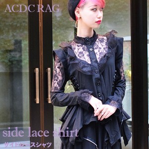 Button Shirt/Blouse Long Sleeves Gothic