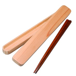 弁当箱のお供に!(^^)!【売れ筋】☆wooden/木製箸・箸箱セット　ナチュラル
