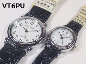 VITAROSOメンズ、レディース腕時計　ペア　PUレザーベルト　日本メーカームーブメント　見やすい文字盤