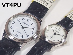 VITAROSOメンズ、レディース腕時計　ペア　PUレザーベルト　日本製ムーブメント　見やすい文字盤