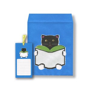 Paper Bag for Book Cat with a bookmark